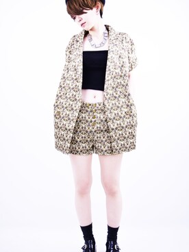 「ボタニカル」｜「アイテム（ジャケット/アウター）」を使った、atelier_melacho.さん（レディース・165cm）の秋コーディネート
