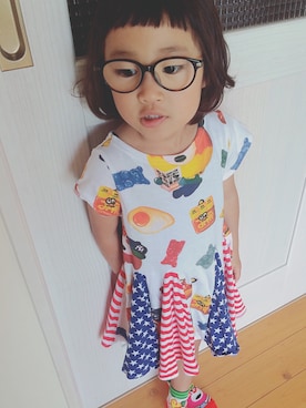 「JAM（ジャム）のアイテム（ワンピース/ドレス）」を使った、komugiさん（キッズ・110cm）の春コーディネート