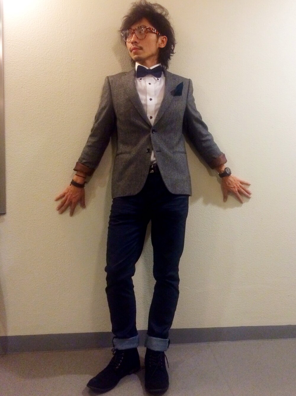 「WEAR始めました！、PARTY」｜「GUCCIのYA 101 CHRONOGRAPH（アナログ腕時計、ブラック系）」を使った、TK-Ciさん（メンズ・166cm）の秋コーディネートの1枚目の写真