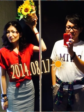 「サタデーズ ニューヨークシティ (Saturdays NYC)」｜「アイテム（スカート）」を使った、aaffy.さん（レディース・165cm）の夏コーディネート