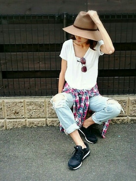 「AVAN LILY（アヴァンリリィ）のアイテム（シャツワンピース）」を使った、jamicoさん（レディース・165cm）の秋コーディネート