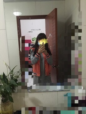「休闲」｜「アイテム（スタジャン）」を使った、北smityさん（レディース・162cm）の秋コーディネート