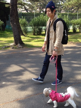「nonnative（ノンネイティブ）のアイテム（その他アウター）」を使った、@toknさん（メンズ・179cm）の冬コーディネート