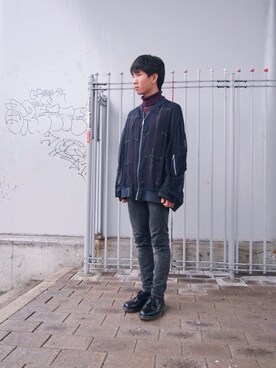「MIKIO SAKABE（ミキオ サカベ）のアイテム（ブルゾン）」を使った、ぐりーど。名古屋さん（メンズ・165cm）の冬コーディネート