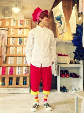 「diddlediddle（ディドルディドル）のアイテム（帽子）」を使った、ぐりーど。名古屋さん（メンズ・165cm）の冬コーディネート