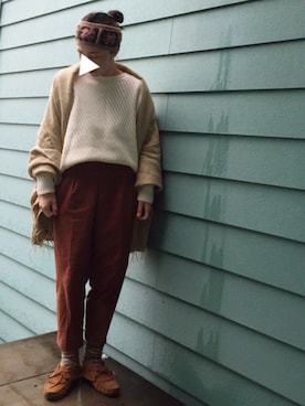 「WEARBOOKCAFEよろしくです。」｜まいこさん（レディース・160cm）の秋コーディネート
