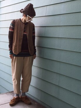 「WEARBOOKCAFEよろしくです。」｜まいこさん（レディース・160cm）の秋コーディネート