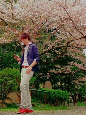 「ARGIS（アルジス）のアイテム」を使った、TetsuyaAshitaniさん（メンズ・175cm）の春コーディネート