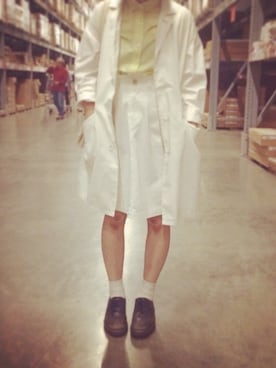 「ハイウエストスカート」｜「アイテム（その他アウター）」を使った、maaさん（レディース・158cm）の春コーディネート