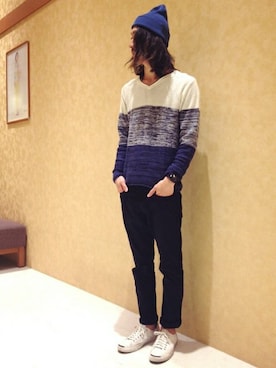 「アイテム（アンサンブル）」を使った、きたださん（メンズ・175cm）の春コーディネート