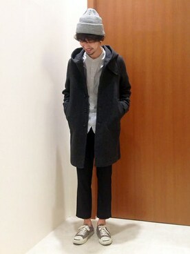 「ikka（イッカ）のアイテム（その他アウター）」を使った、きたださん（メンズ・175cm）の冬コーディネート