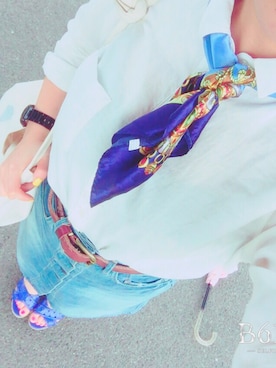 「スタッフコーデ」｜「アイテム（財布/小物）」を使った、アンズさん（レディース・148cm）の春コーディネート