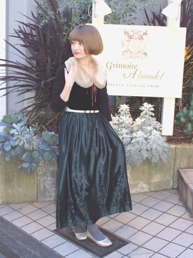 「Grimoire（グリモワール）のアイテム（ワンピース/ドレス）」を使った、tomohiroさん（レディース・153cm）の秋コーディネート