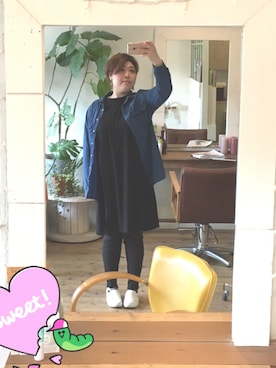 「BLUEPOPS（ブルーポップス）のアイテム」を使った、美容師まゆそんさん（レディース・165cm）の春コーディネート