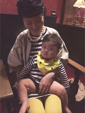 「黄色」｜「アイテム（ノーカラージャケット）」を使った、emao*•.●❃さん（レディース・157cm）の秋コーディネート