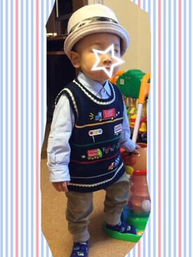 「CELEC（セレク）のアイテム」を使った、いっくんさん（キッズ・80cm）の冬コーディネート