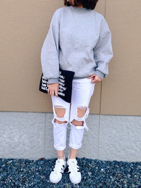 「mamafashion」｜「アイテム（スニーカー）」を使った、ATSUMI ITOさん（レディース・157cm）の夏コーディネート