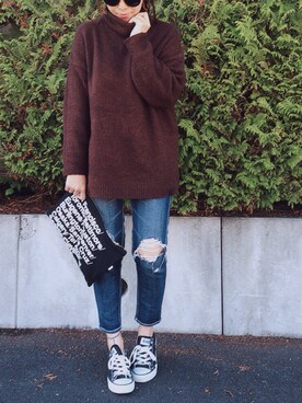 「mamafashion」｜「アイテム（パンツ）」を使った、ATSUMI ITOさん（レディース・157cm）の秋コーディネート