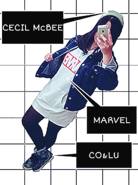 「CECIL McBEE（セシルマクビー）のアイテム（ニットキャップ/ビーニー）」を使った、Aaaaiさん（レディース・156cm）の冬コーディネート