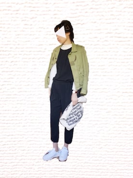 「スタンスミス」｜「アイテム（つなぎ/オールインワン）」を使った、**sat0さん（レディース・167cm）の冬コーディネート