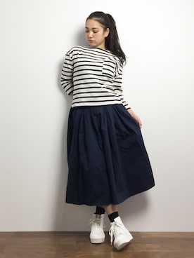 東舞華さん（レディース・163cm）の冬コーディネート