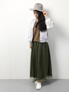 東舞華さん（レディース・163cm）の冬コーディネート