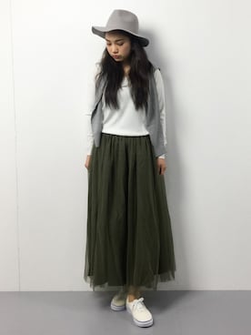 東舞華さん（レディース・163cm）の冬コーディネート