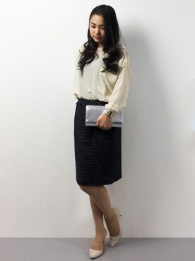 東舞華さん（レディース・163cm）の冬コーディネート