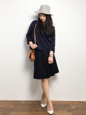 東舞華さん(レディース・163cm)の冬コーディネート