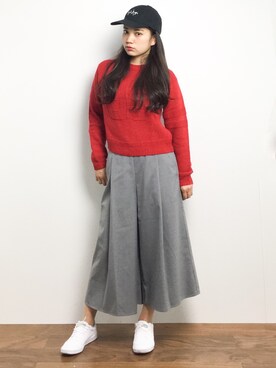 東舞華さん（レディース・163cm）の冬コーディネート