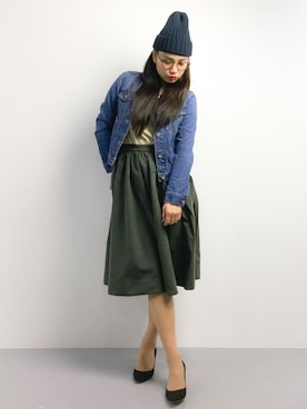 東舞華さん(レディース・163cm)の冬コーディネート