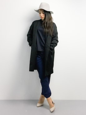 東舞華さん（レディース・163cm）の冬コーディネート