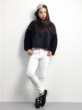 東舞華さん（レディース・163cm）の冬コーディネート