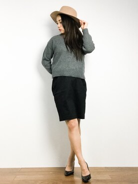 東舞華さん（レディース・163cm）の冬コーディネート