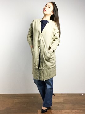 「PAR ICI（パーリッシィ）のアイテム（その他アウター）」を使った、東舞華さん（レディース・163cm）の冬コーディネート