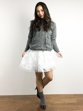 東舞華さん（レディース・163cm）の冬コーディネート