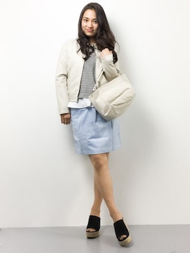 「N.（N. Natural Beauty Basic）（エヌエヌナチュラルビューティーベーシック）のアイテム（ブルゾン）」を使った、東舞華さん（レディース・163cm）の春コーディネート