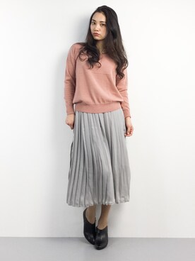 「UP START（アップスタート）のアイテム」を使った、東舞華さん（レディース・163cm）の春コーディネート