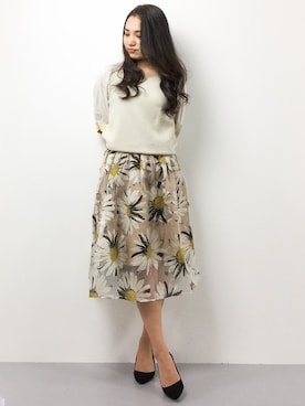 「1％（イチ パーセント）のアイテム」を使った、東舞華さん（レディース・163cm）の春コーディネート