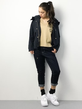 「common.（コモン）のアイテム」を使った、東舞華さん（レディース・163cm）の春コーディネート