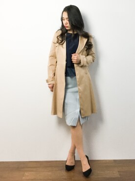 「MISCH MASCH（ミッシュマッシュ）のアイテム（トレンチコート）」を使った、東舞華さん（レディース・163cm）の春コーディネート