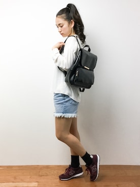 東舞華さん（レディース・163cm）の春コーディネート