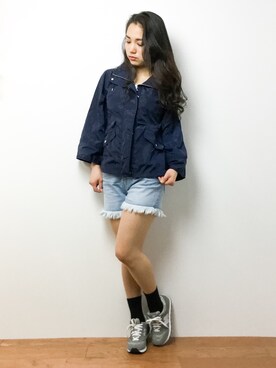 「CIAOPANIC TYPY（チャオパニックティピー）のアイテム（マウンテンパーカー）」を使った、東舞華さん（レディース・163cm）の春コーディネート