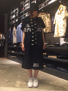 「SBCY Sport（エスビーシーワイスポーツ）のアイテム」を使った、asumiさん（レディース・157cm）の夏コーディネート