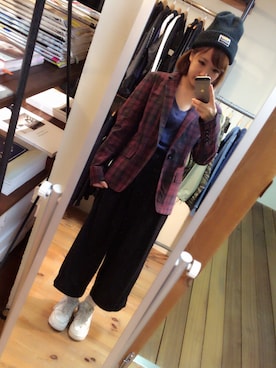 「Subciety（サブサエティ）のアイテム（ジャケット/アウター）」を使った、asumiさん（レディース・157cm）の秋コーディネート