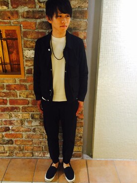 「The Letters（ザレターズ）のアイテム（ブルゾン）」を使った、takuro tamuraさん（メンズ・180cm）の秋コーディネート