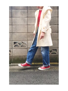「tiit（ティート）のアイテム」を使った、ゆさん（レディース・168cm）の冬コーディネート