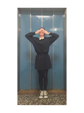 「EDDY GRACE（エディグレース）のアイテム」を使った、ゆさん（レディース・168cm）の冬コーディネート