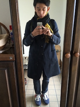 「TOPMAN（トップマン）のアイテム（スウェット）」を使った、Kohei Tsurutaさん（メンズ・167cm）の冬コーディネート