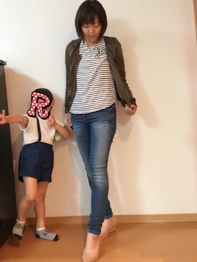 「UNTITLED（アンタイトル）のアイテム（ノーカラージャケット）」を使った、yuicaさん（レディース・168cm）の春コーディネート